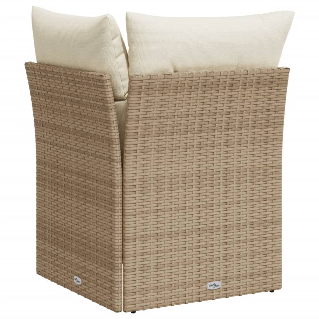 Tuinhoekbank met kussens poly rattan beige is nu te koop bij PeponiXL, paradijselijk wonen!