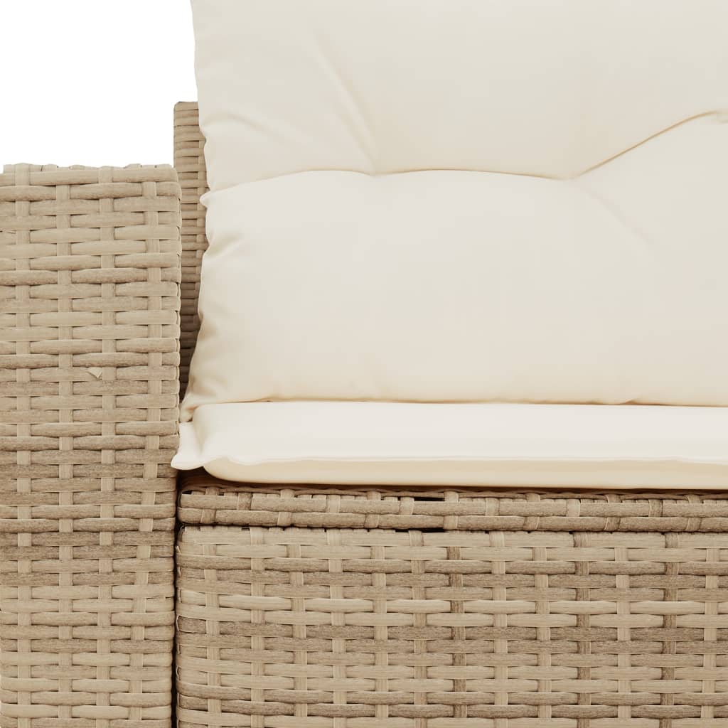 Tuinbank 2-zits met kussens poly rattan beige is nu te koop bij PeponiXL, paradijselijk wonen!