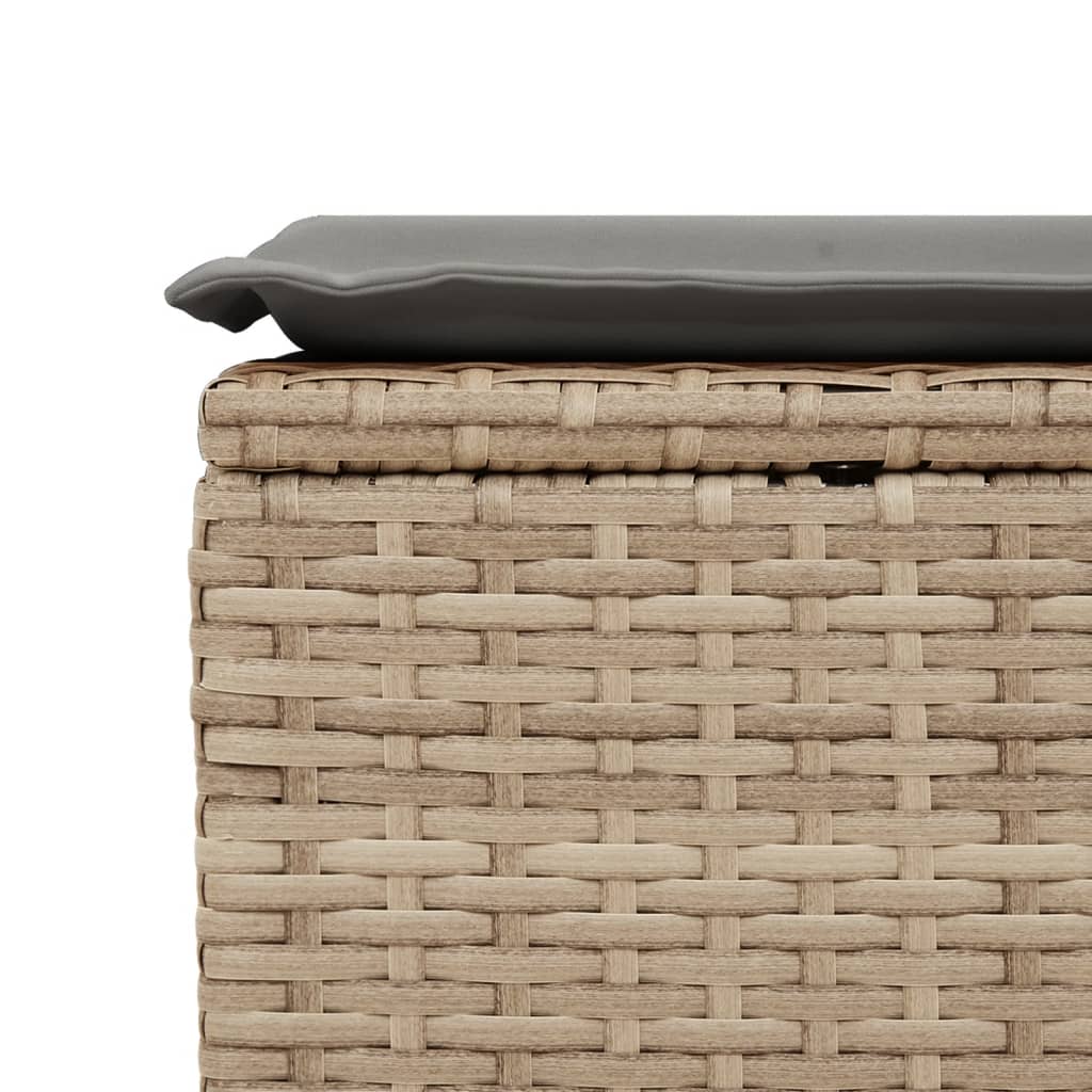 Tuinkruk met kussen 55x55x37 cm poly rattan beige is nu te koop bij PeponiXL, paradijselijk wonen!