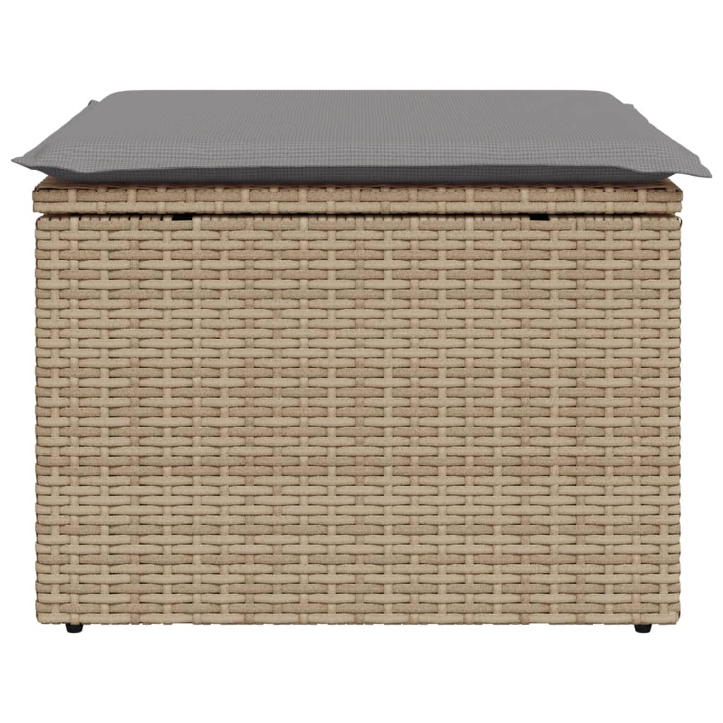 Tuinkruk met kussen 55x55x37 cm poly rattan beige is nu te koop bij PeponiXL, paradijselijk wonen!