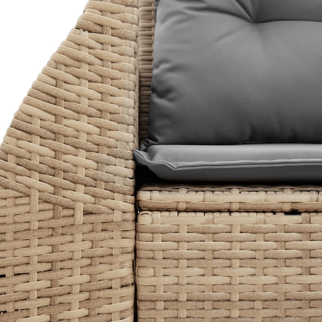 Tuinbank 2-zits met kussens poly rattan beige is nu te koop bij PeponiXL, paradijselijk wonen!