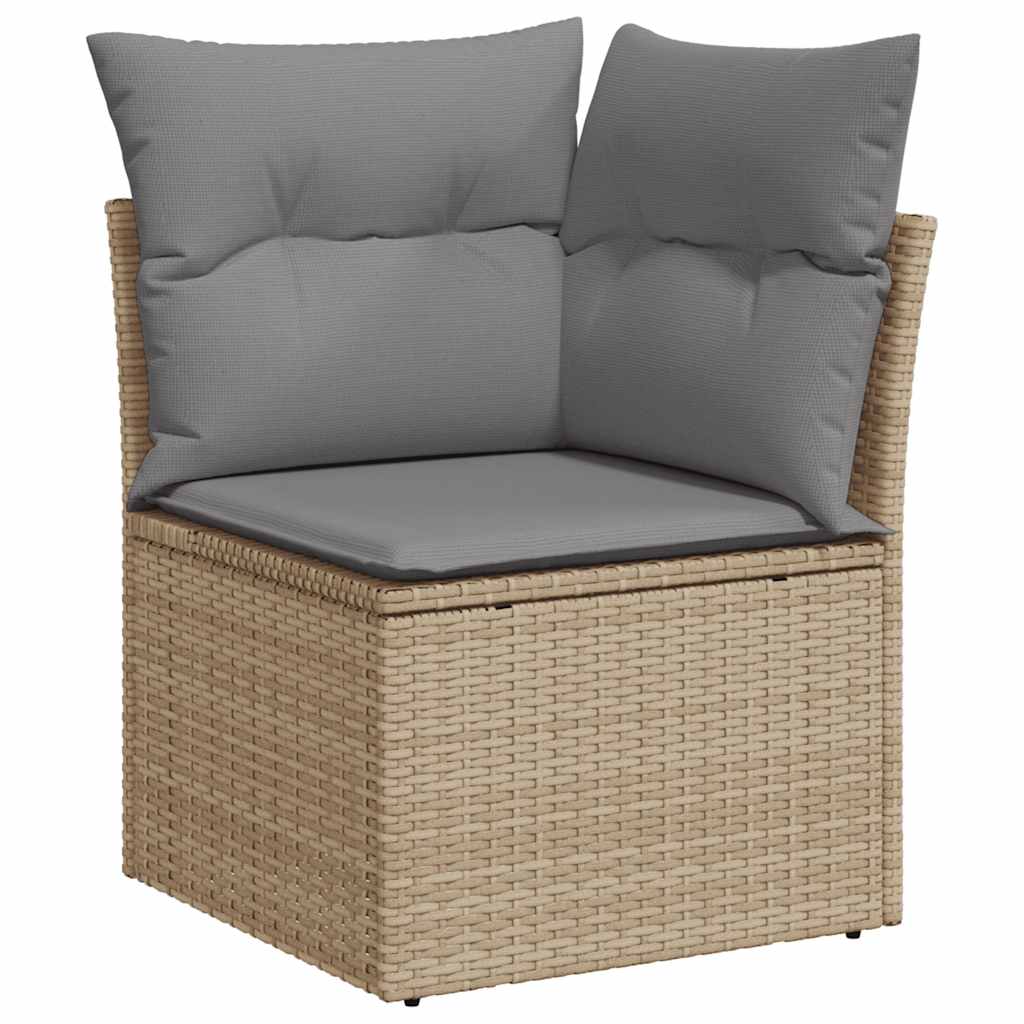 Tuinhoekbank met kussens poly rattan beige is nu te koop bij PeponiXL, paradijselijk wonen!