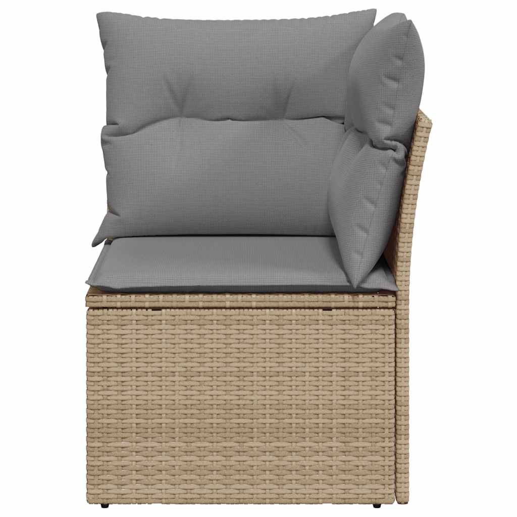 Tuinhoekbank met kussens poly rattan beige is nu te koop bij PeponiXL, paradijselijk wonen!