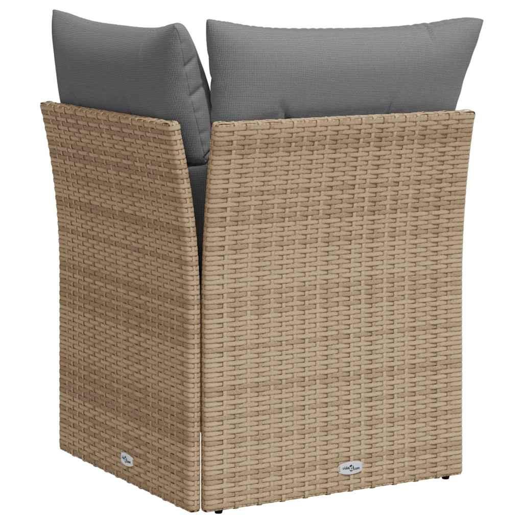 Tuinhoekbank met kussens poly rattan beige is nu te koop bij PeponiXL, paradijselijk wonen!