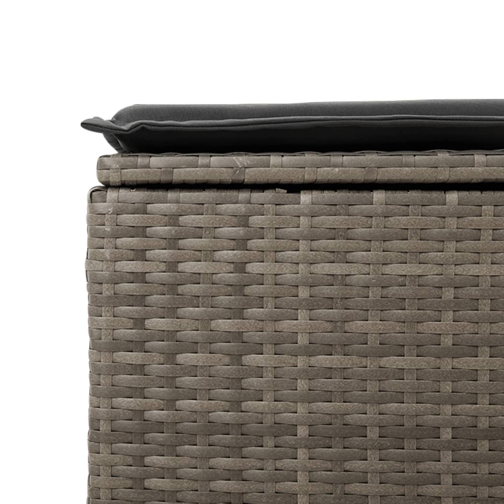 Tuinkruk met kussen 55x55x37 cm poly rattan grijs is nu te koop bij PeponiXL, paradijselijk wonen!