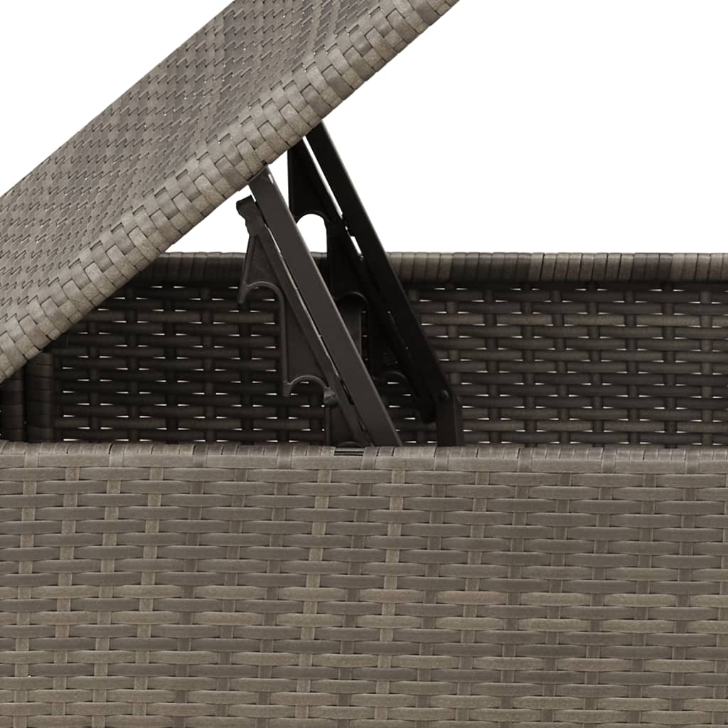 Tuinkruk met kussen 55x55x37 cm poly rattan grijs is nu te koop bij PeponiXL, paradijselijk wonen!