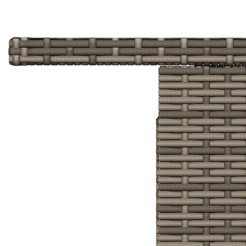 Tuintafel met glazen blad 100x55x73 cm poly rattan grijs is nu te koop bij PeponiXL, paradijselijk wonen!