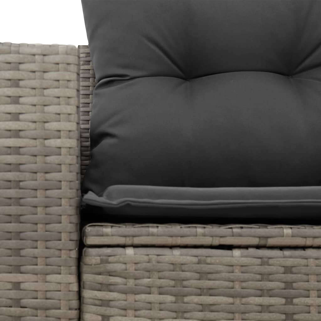 Tuinbank 2-zits met kussens poly rattan grijs is nu te koop bij PeponiXL, paradijselijk wonen!