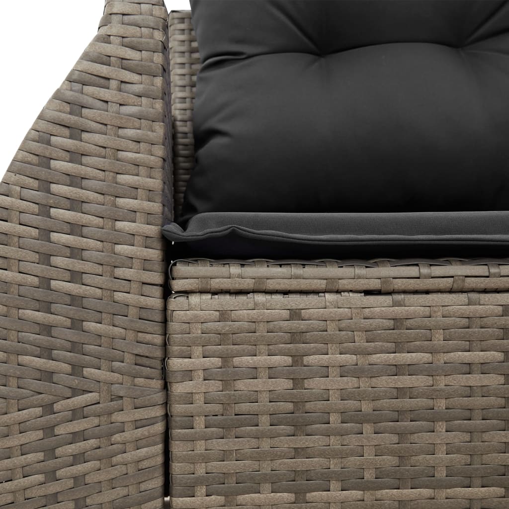 Tuinbank 2-zits met kussens poly rattan grijs is nu te koop bij PeponiXL, paradijselijk wonen!