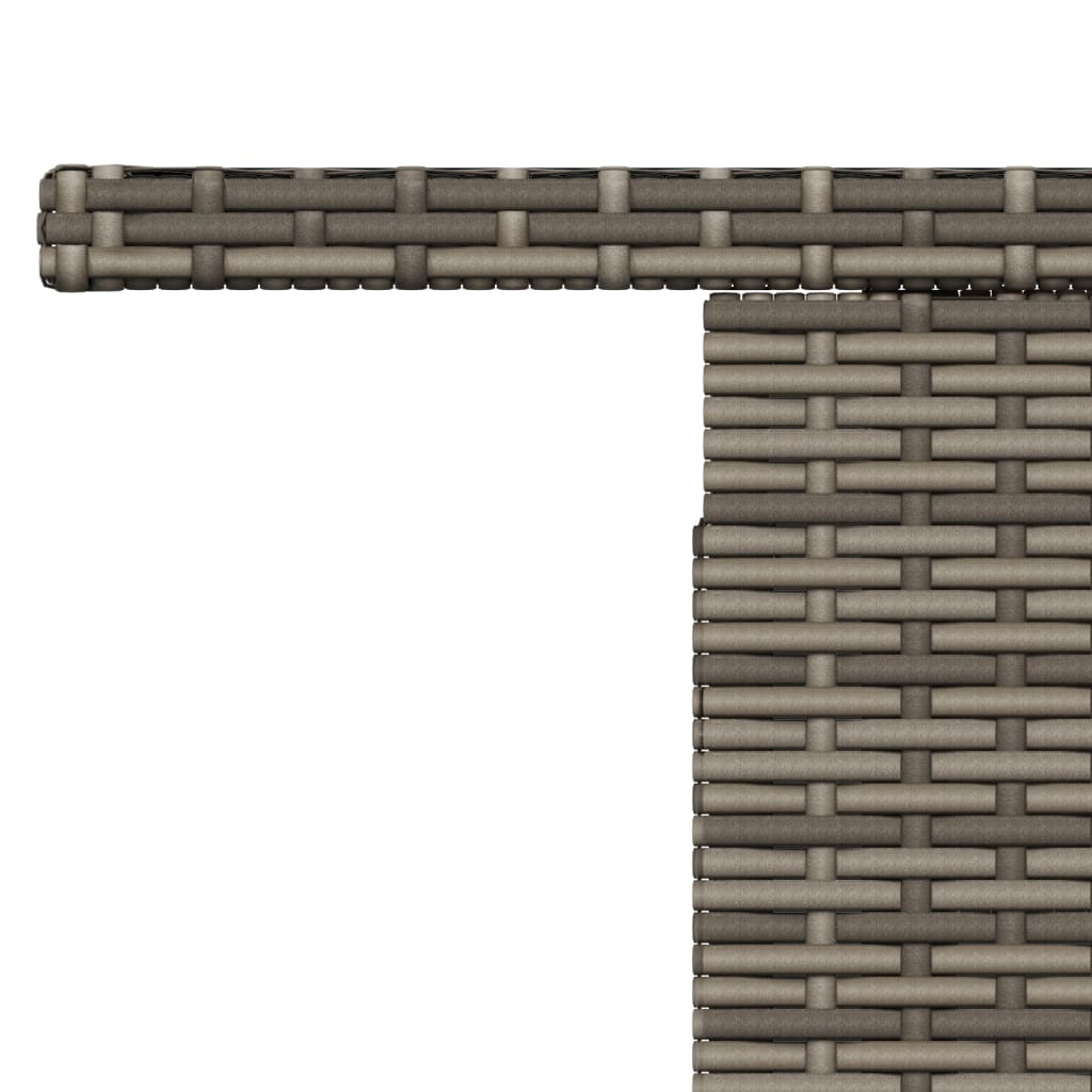 Tuintafel 100x55x73 cm poly rattan en acaciahout grijs is nu te koop bij PeponiXL, paradijselijk wonen!