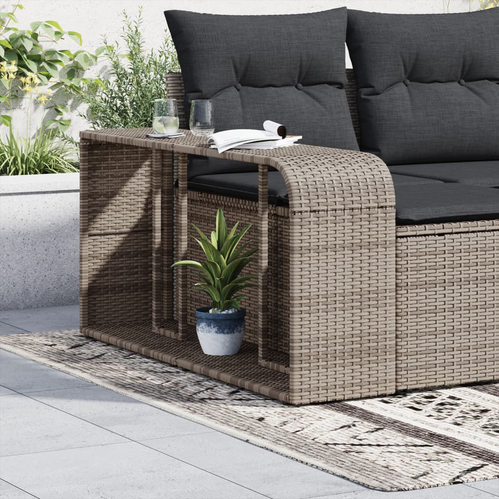 Opbergschappen 2 st poly rattan grijs is nu te koop bij PeponiXL, paradijselijk wonen!