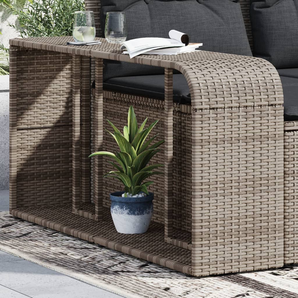 Opbergschappen 2 st poly rattan grijs is nu te koop bij PeponiXL, paradijselijk wonen!