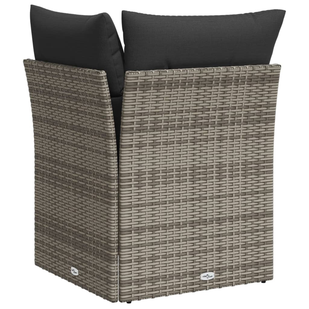 Tuinhoekbank met kussens poly rattan grijs is nu te koop bij PeponiXL, paradijselijk wonen!