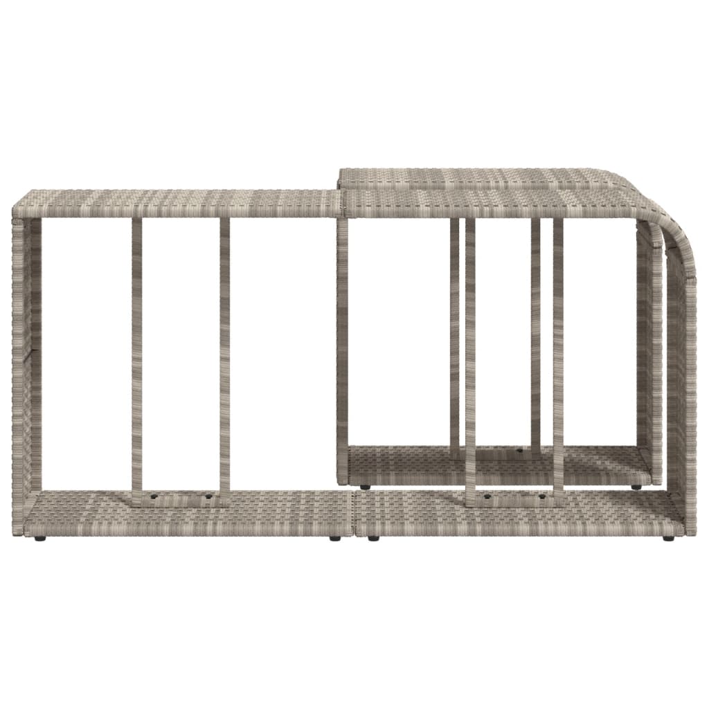 Opbergschappen 2 st poly rattan lichtgrijs is nu te koop bij PeponiXL, paradijselijk wonen!