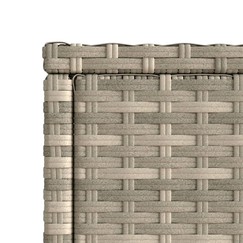 Tuinbijzettafel glasblad 58x27,5x55 cm poly rattan lichtgrijs is nu te koop bij PeponiXL, paradijselijk wonen!