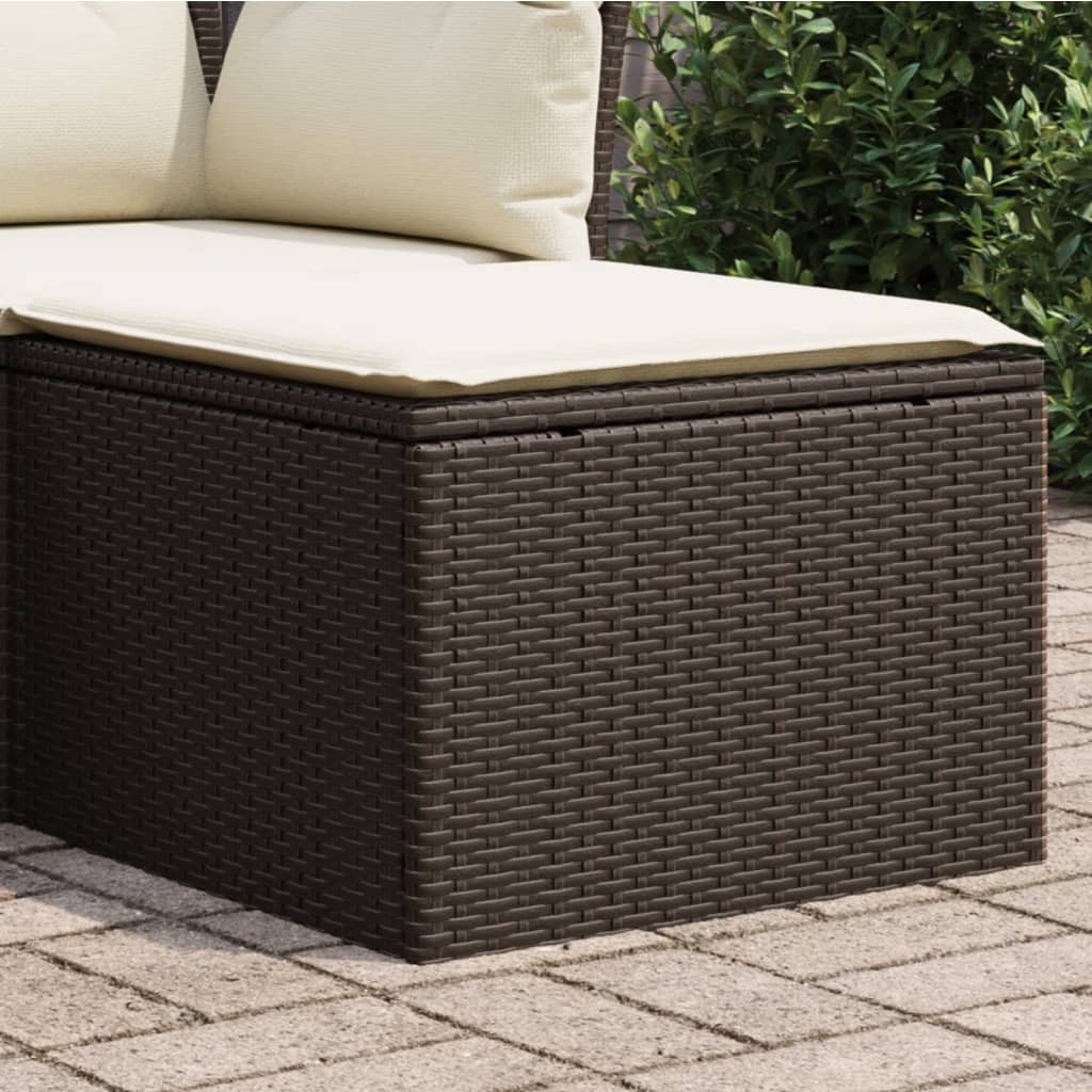 Tuinkruk met kussen 55x55x37 cm poly rattan bruin is nu te koop bij PeponiXL, paradijselijk wonen!