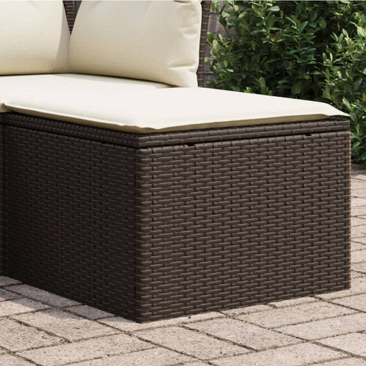 Tuinkruk met kussen 55x55x37 cm poly rattan bruin is nu te koop bij PeponiXL, paradijselijk wonen!