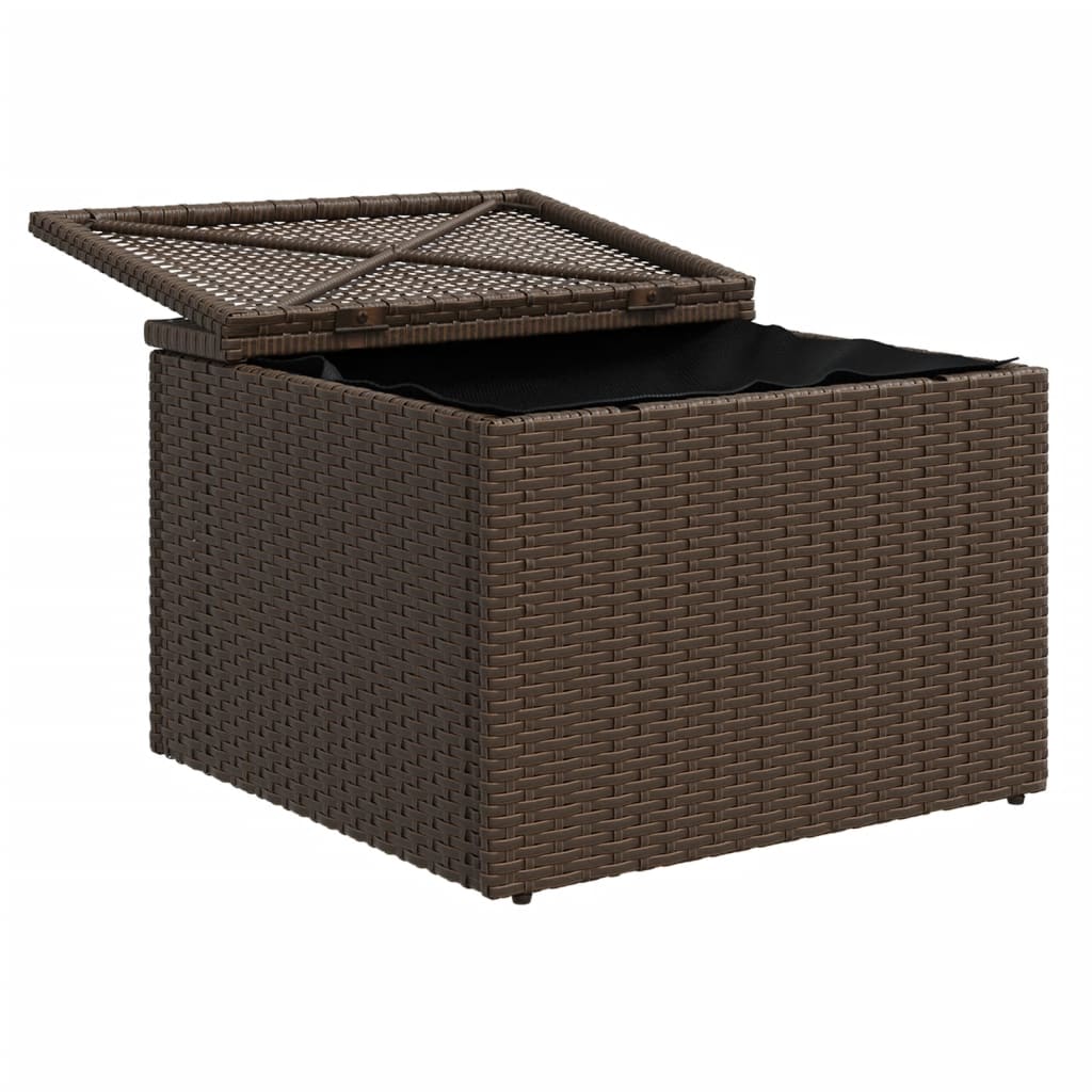 Tuinkruk met kussen 55x55x37 cm poly rattan bruin is nu te koop bij PeponiXL, paradijselijk wonen!