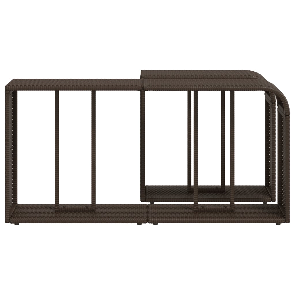 Opbergschappen 2 st poly rattan bruin is nu te koop bij PeponiXL, paradijselijk wonen!