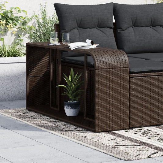 Opbergschappen 2 st poly rattan bruin is nu te koop bij PeponiXL, paradijselijk wonen!