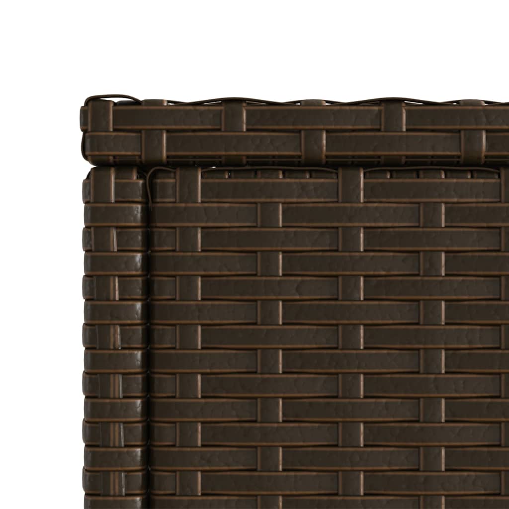 Tuinbijzettafel met glazen blad 58x27,5x55 cm poly rattan bruin is nu te koop bij PeponiXL, paradijselijk wonen!
