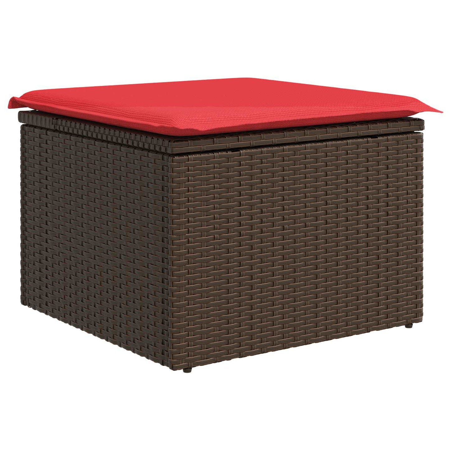Tuinkruk met kussen 55x55x37 cm poly rattan bruin is nu te koop bij PeponiXL, paradijselijk wonen!