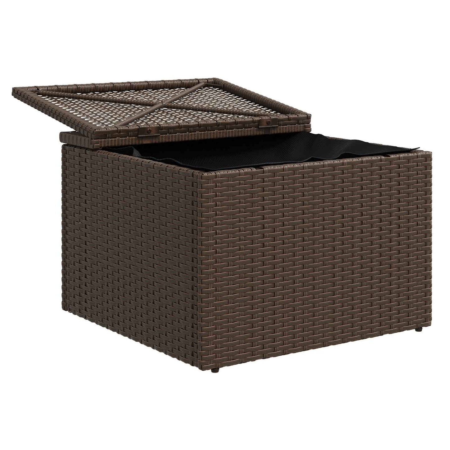 Tuinkruk met kussen 55x55x37 cm poly rattan bruin is nu te koop bij PeponiXL, paradijselijk wonen!
