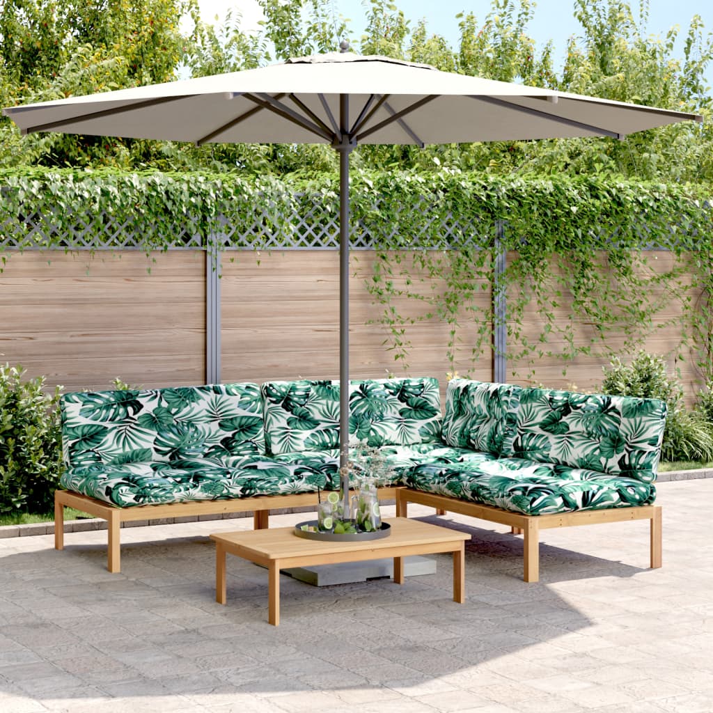 4-delige Loungeset pallet met kussens massief acaciahout is nu te koop bij PeponiXL, paradijselijk wonen!