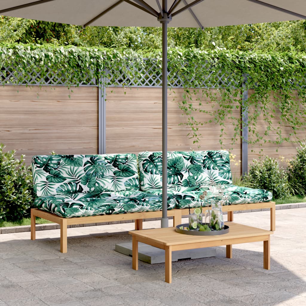 Tuinmiddenbanken 2 st pallet met kussens massief acaciahout is nu te koop bij PeponiXL, paradijselijk wonen!