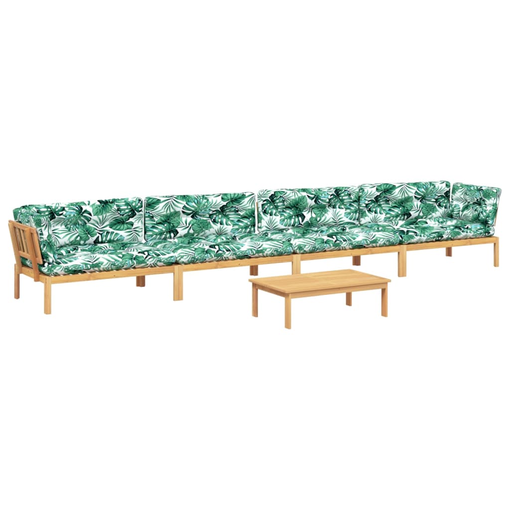 5-delige Loungeset pallet met kussens massief acaciahout is nu te koop bij PeponiXL, paradijselijk wonen!