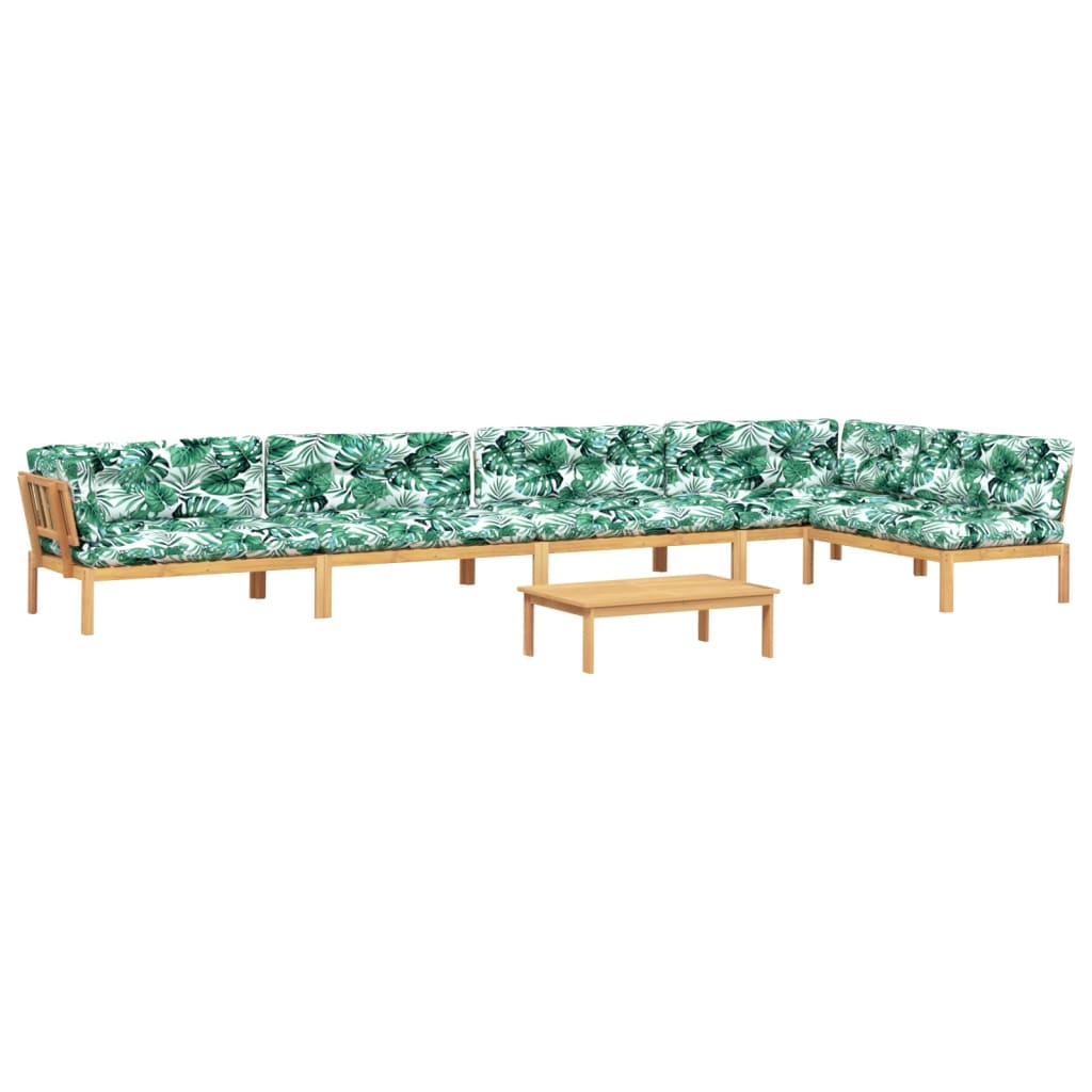 6-delige Loungeset pallet met kussens massief acaciahout is nu te koop bij PeponiXL, paradijselijk wonen!