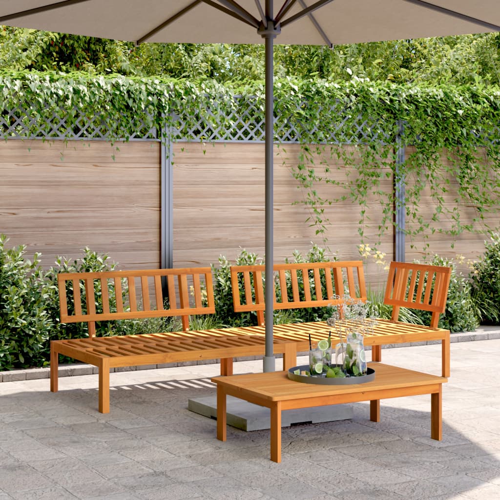 3-delige Loungeset pallet massief acaciahout is nu te koop bij PeponiXL, paradijselijk wonen!