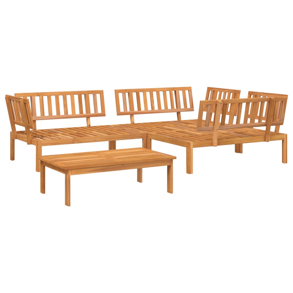 4-delige Loungeset pallet massief acaciahout is nu te koop bij PeponiXL, paradijselijk wonen!