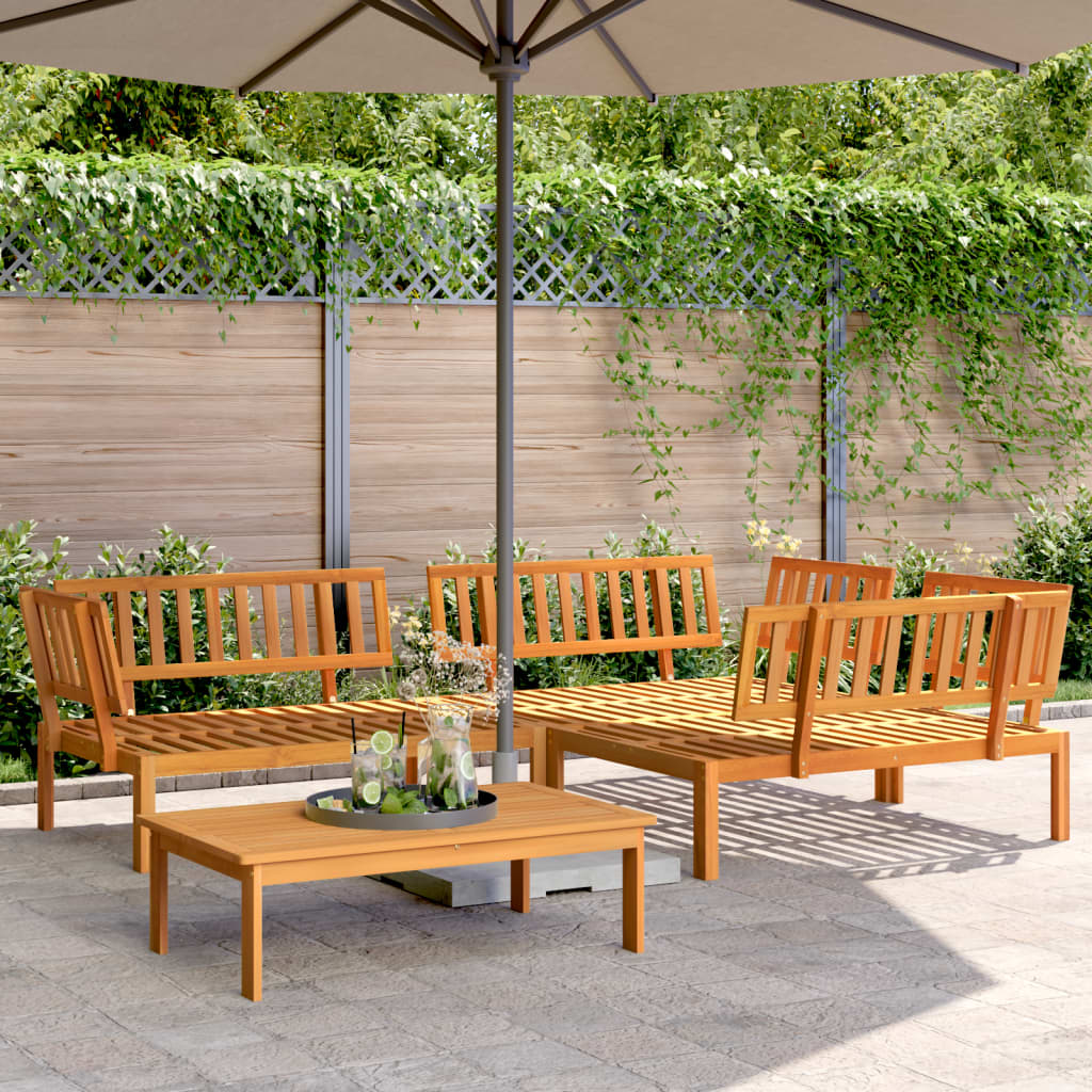 4-delige Loungeset pallet massief acaciahout is nu te koop bij PeponiXL, paradijselijk wonen!
