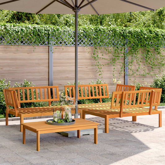 4-delige Loungeset pallet massief acaciahout is nu te koop bij PeponiXL, paradijselijk wonen!