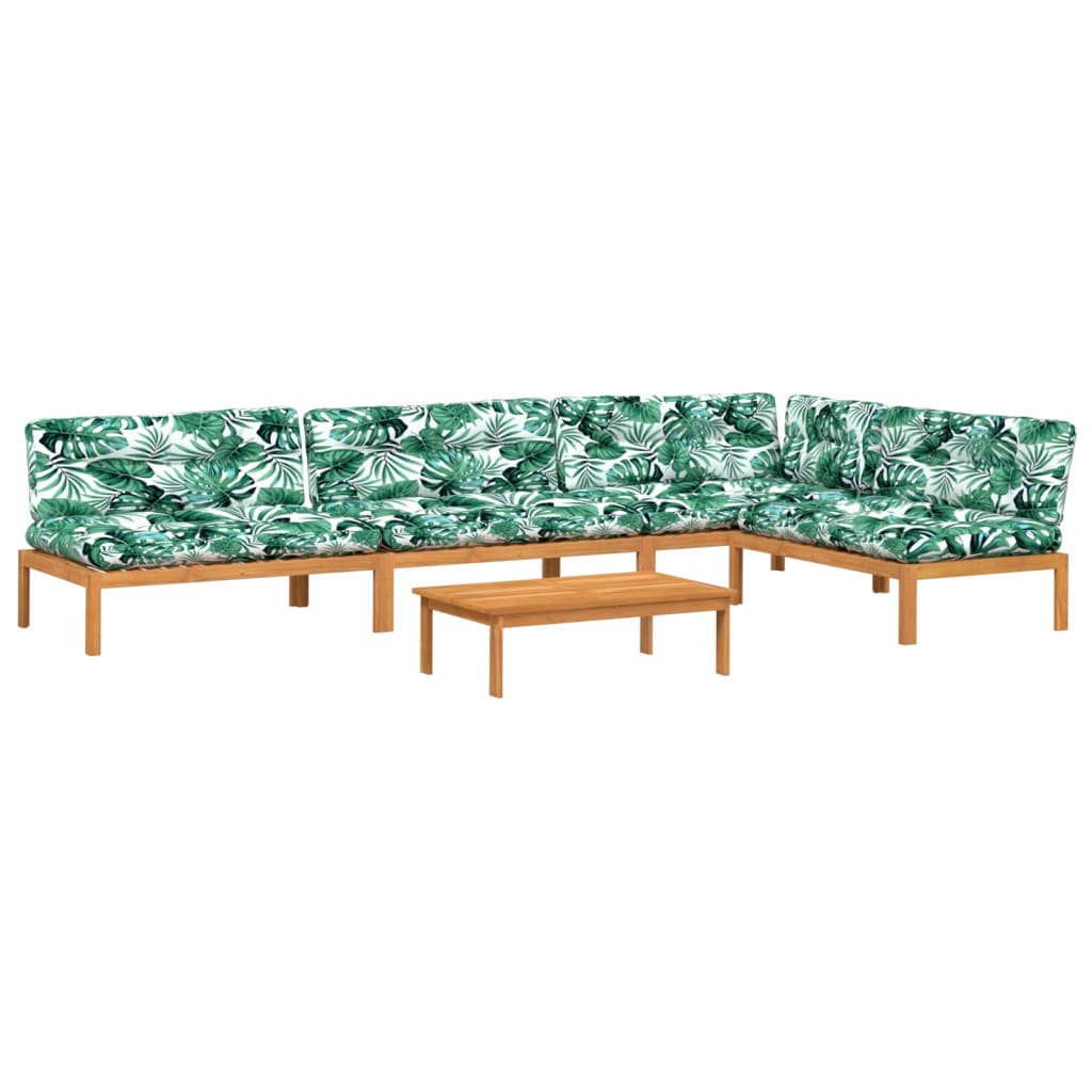 5-delige Loungeset pallet met kussens massief acaciahout is nu te koop bij PeponiXL, paradijselijk wonen!