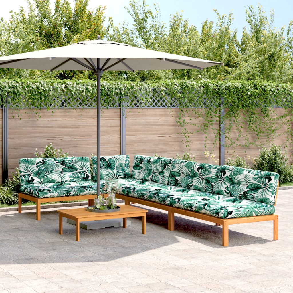 5-delige Loungeset pallet met kussens massief acaciahout is nu te koop bij PeponiXL, paradijselijk wonen!