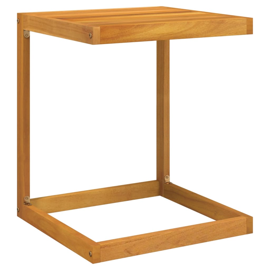 Bijzettafel C-vormig 42x40x50 cm massief acaciahout is nu te koop bij PeponiXL, paradijselijk wonen!