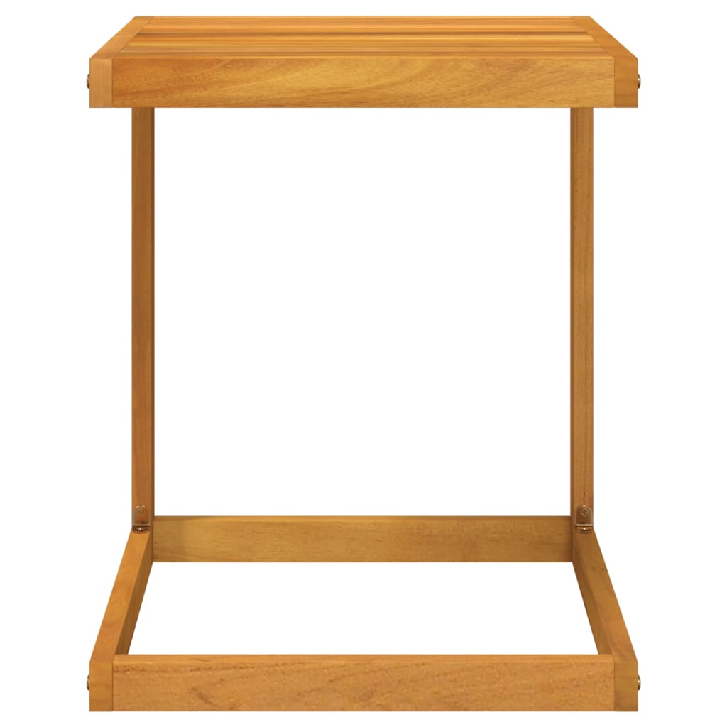 Bijzettafel C-vormig 42x40x50 cm massief acaciahout is nu te koop bij PeponiXL, paradijselijk wonen!