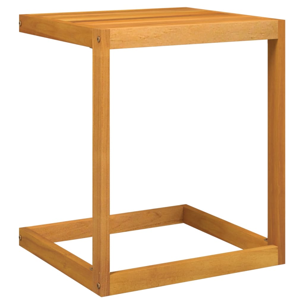 Bijzettafel C-vormig 42x40x50 cm massief acaciahout is nu te koop bij PeponiXL, paradijselijk wonen!