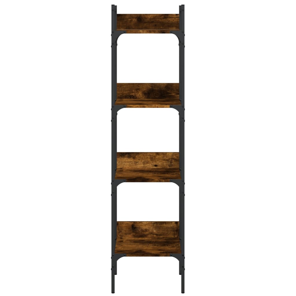 Boekenkast 4-laags 35x30x138,5 cm bewerkt hout gerookt eiken is nu te koop bij PeponiXL, paradijselijk wonen!