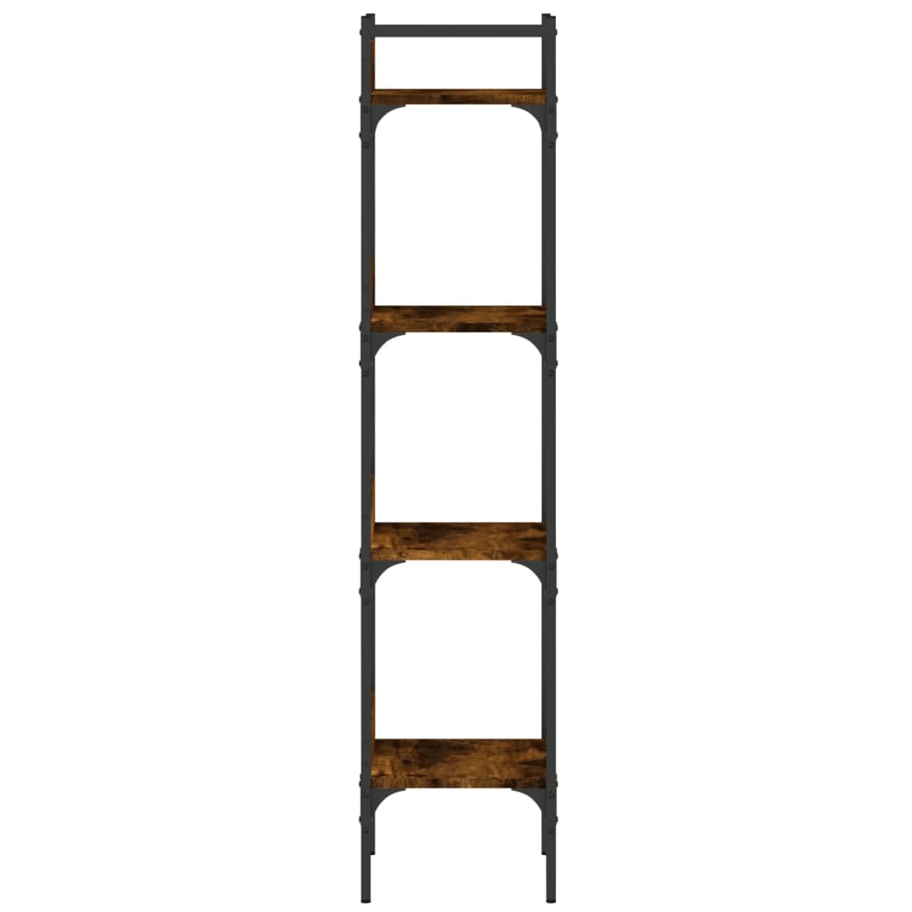 Boekenkast 4-laags 35x30x138,5 cm bewerkt hout gerookt eiken is nu te koop bij PeponiXL, paradijselijk wonen!