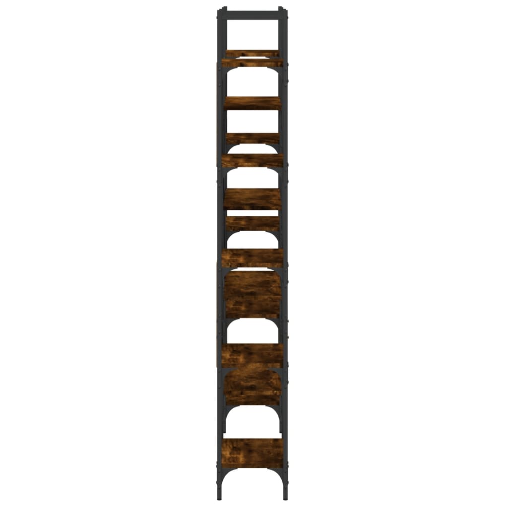 Boekenkast 155,5x24x166,5 cm bewerkt hout gerookt eikenkleurig is nu te koop bij PeponiXL, paradijselijk wonen!