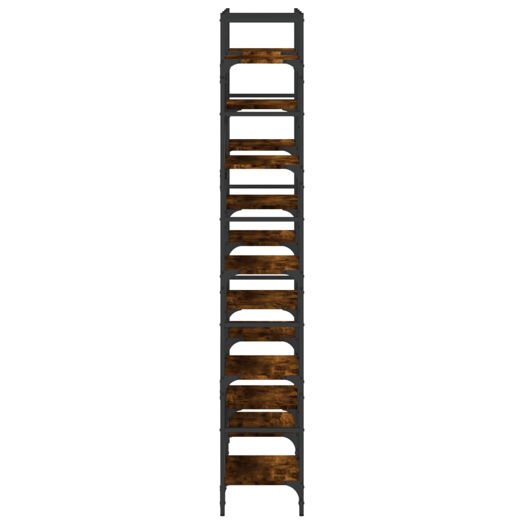 Boekenkast 127,5x28,5x172,5 cm bewerkt hout gerookt eikenkleur is nu te koop bij PeponiXL, paradijselijk wonen!