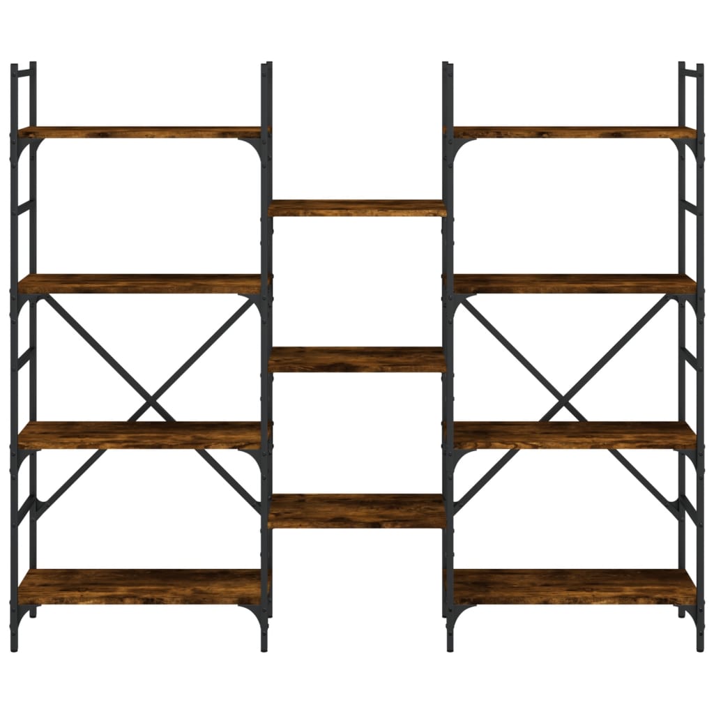 Boekenkast 160x28,5x136,5 cm bewerkt hout gerookt eikenkleurig is nu te koop bij PeponiXL, paradijselijk wonen!