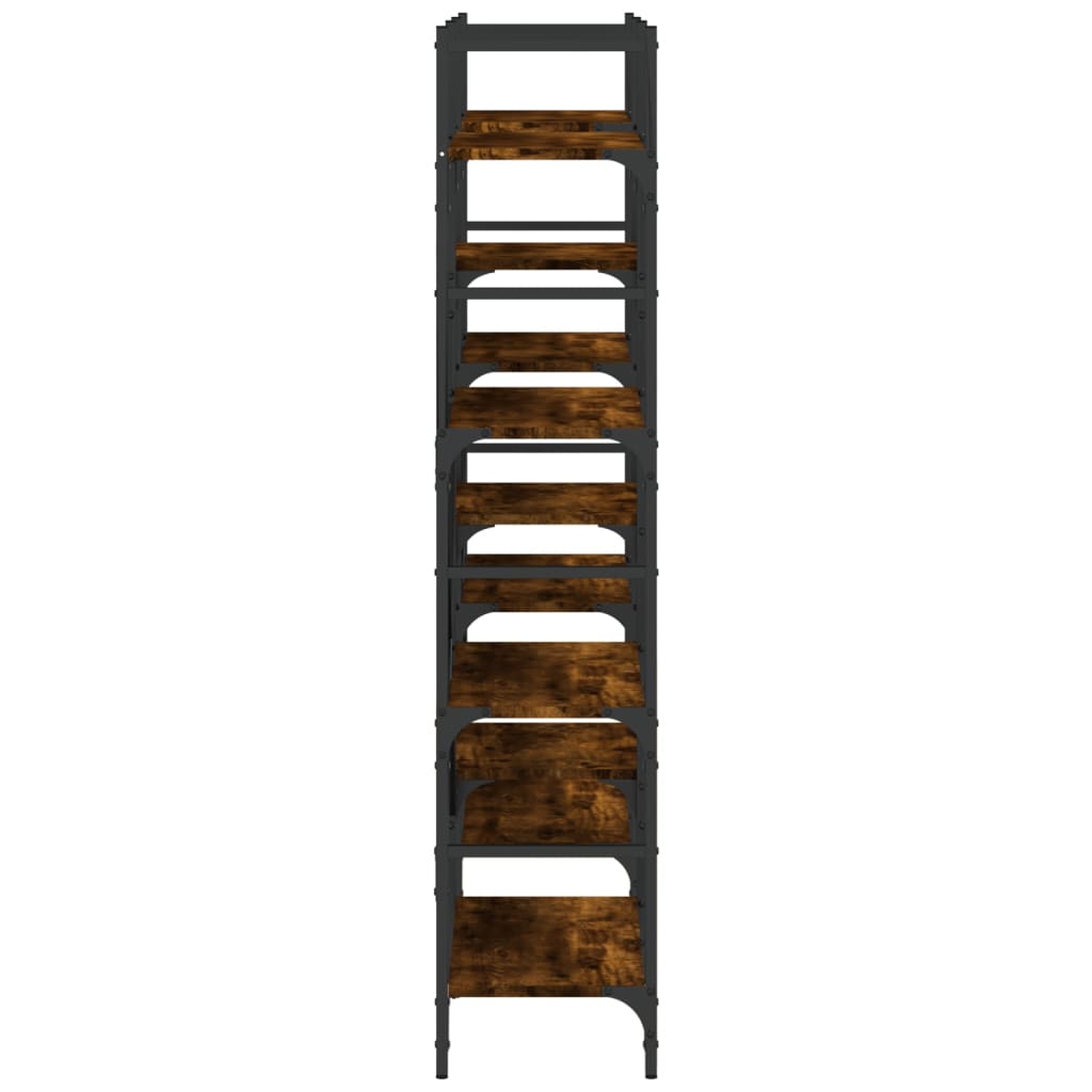 Boekenkast 160x28,5x136,5 cm bewerkt hout gerookt eikenkleurig is nu te koop bij PeponiXL, paradijselijk wonen!