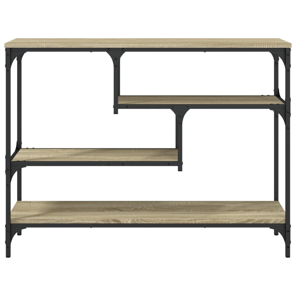 Wandtafel 100x30x75 cm bewerkt hout sonoma eikenkleurig is nu te koop bij PeponiXL, paradijselijk wonen!