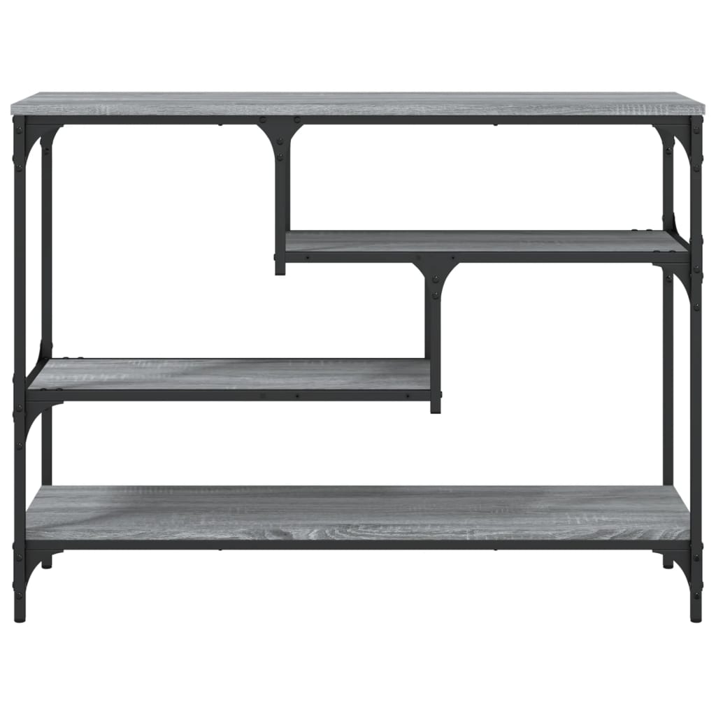 Wandtafel 100x30x75 cm bewerkt hout grijs sonoma eikenkleurig is nu te koop bij PeponiXL, paradijselijk wonen!