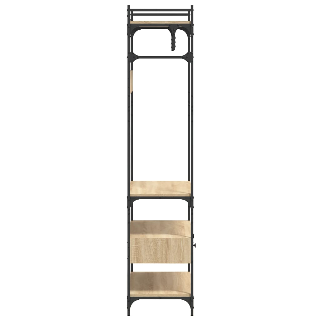 Kledingkast met lades 89x39x184,5 cm bewerkt hout sonoma eiken is nu te koop bij PeponiXL, paradijselijk wonen!