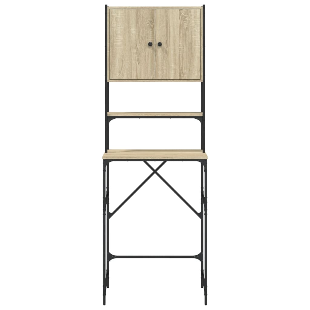 Wasmachinekast 68x48,5x194 cm sonoma eikenkleurig is nu te koop bij PeponiXL, paradijselijk wonen!